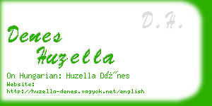 denes huzella business card